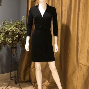 Ann Taylor Black Wrap Dress